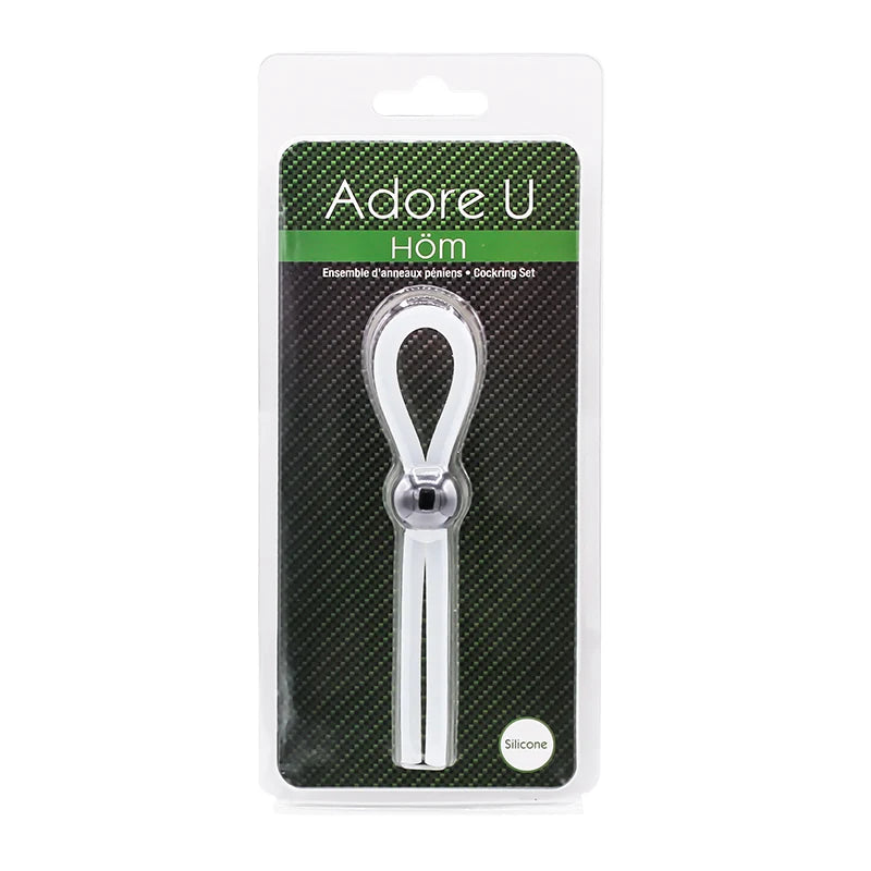 white lasso cock ring in package