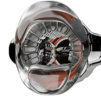Close-up of a mouth masturbator with a detailed design on a white background