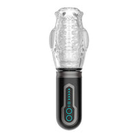 clear and black male masturbator on white background