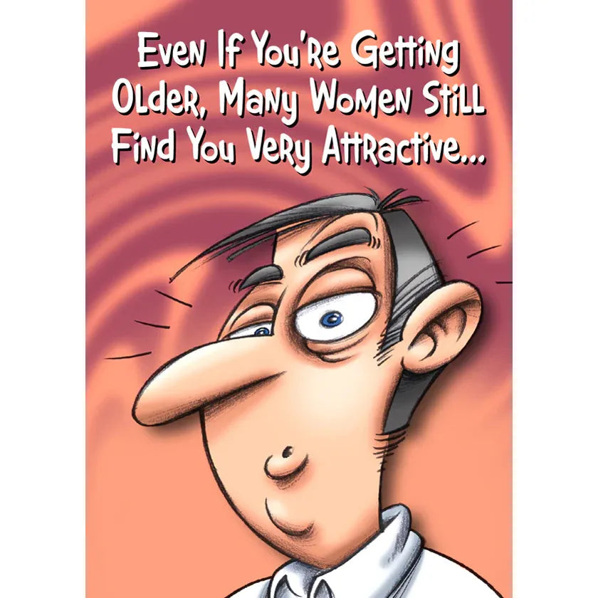 Cartoon character with text about attractiveness