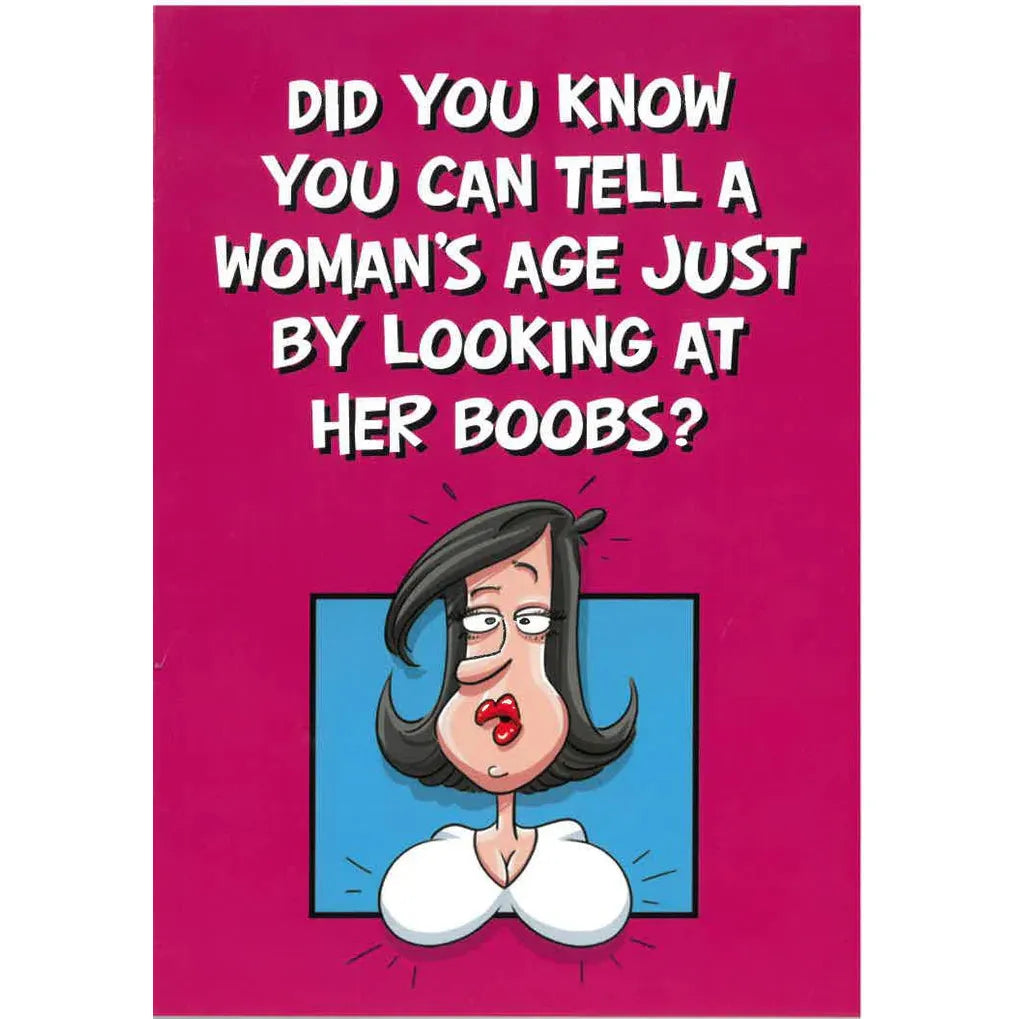 Cartoon of a woman with text on a pink background