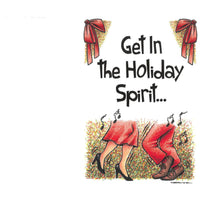 get in the holiday spirit Christmas card with feet dancing