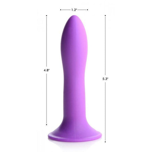 Squeezable Slender Dildo - Purple