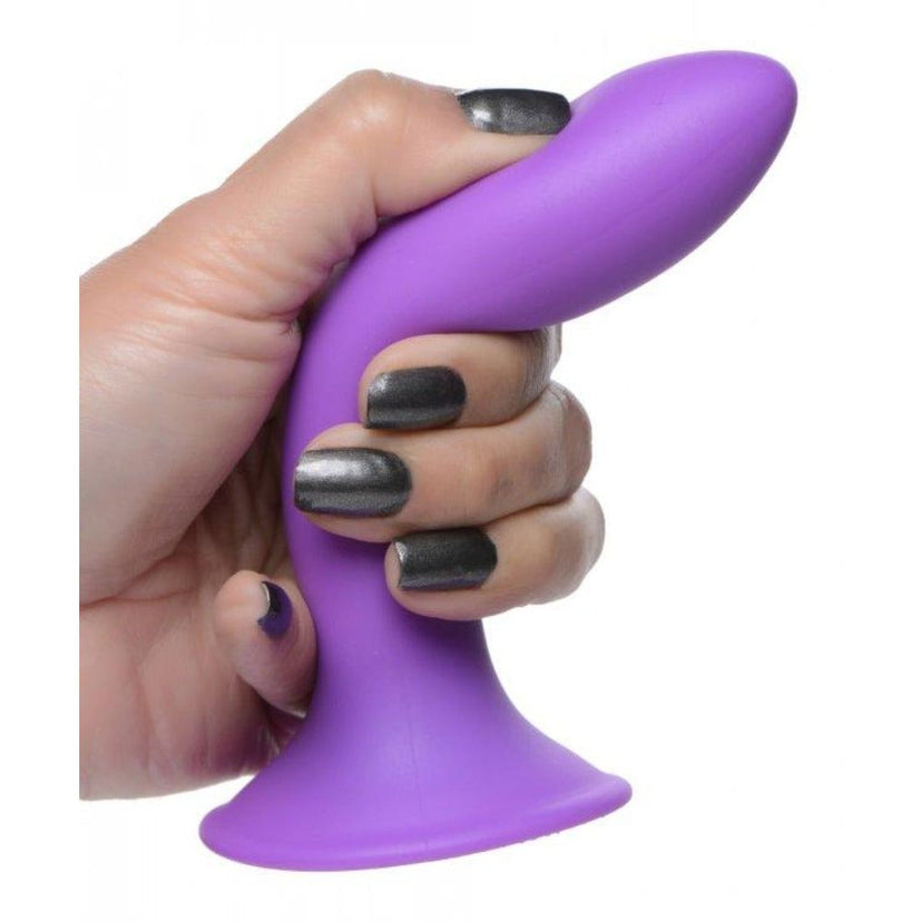 Squeezable Slender Dildo - Purple