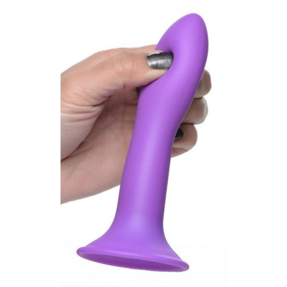 Squeezable Slender Dildo - Purple