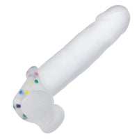 dildo with alpha silicone dual party cock ring around penis shaft and balls