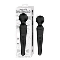 black vibrating wand beside box packaging
