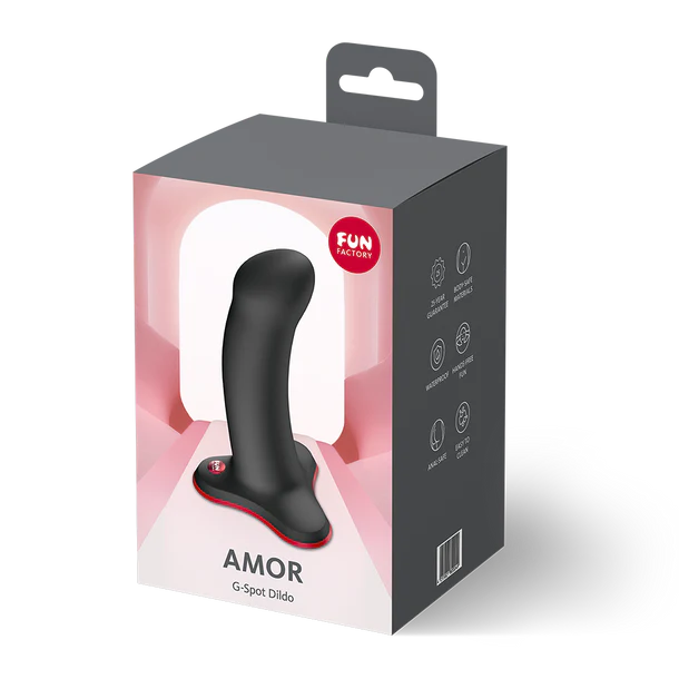 Package of a G-Spot dildo with 'Fun Factory' branding on a white background