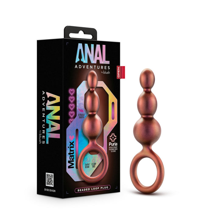 anal adventures matrix beaded loop copper anal plug by blush novelties source adult toys