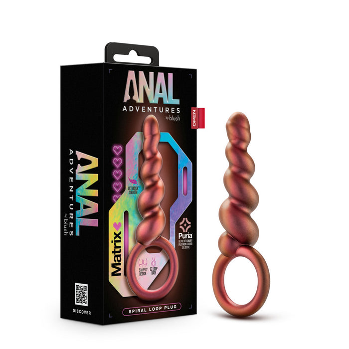 anal adventures matrix spiral loop copper plug by blush novelties source adult toys