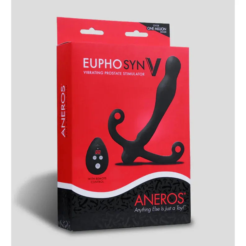 curved anos anal plug with bottom stopper, with remote control on box packaging