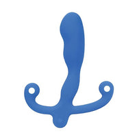 blue curved anal plug
