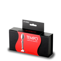 black box with a silver metal anal plug