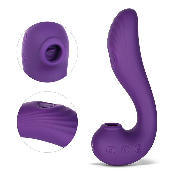 purple vibrator with clitoral stimulation 