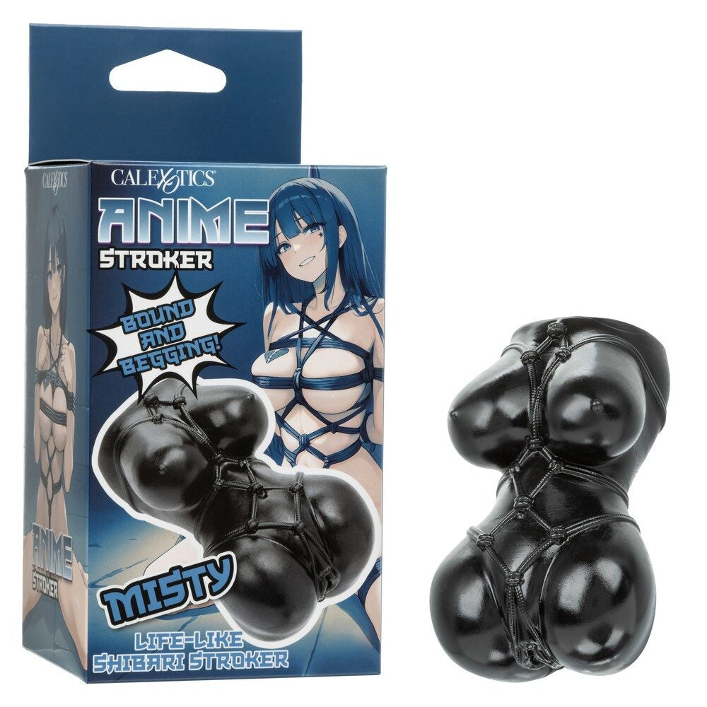 Black anime-styled stroker misty with packaging featuring an anime character.