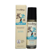 Earthly Body as night Perfume Roll-On bottle and its matching retail box, featuring a Sea Jasmine scent, on a plain white background.
