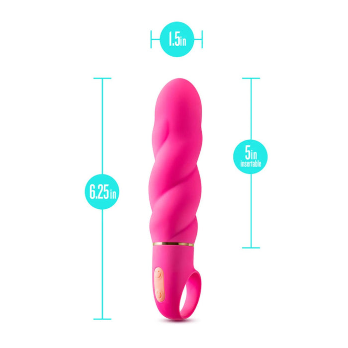 twisted pink vibrator with measurements