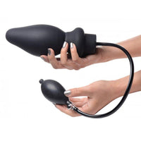 Large black ass-pand inflatable anal plug example photo.