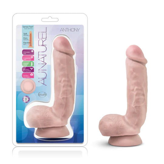 veined penis shaped dildo with balls and suction cup base