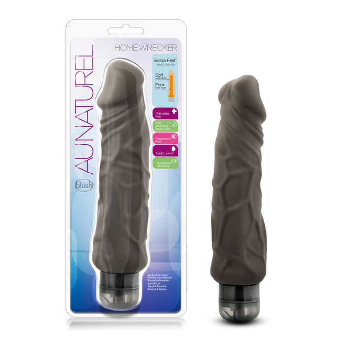 realistic veined vibrator with plastic case