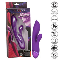 purple vibrator with clitoral stimulator