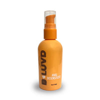 yellow spray bottle of anal desensizter lubricant b luved by little geenie