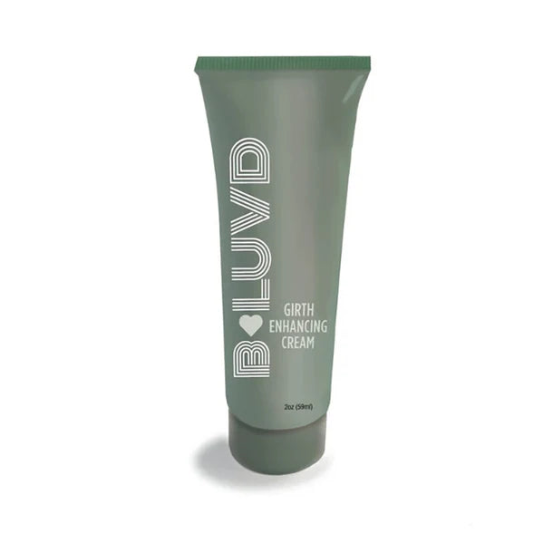 Green tube of B-LUVD Girth Enhancing Cream on a white background