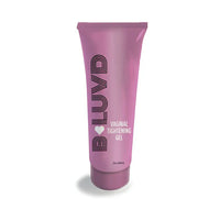 Pink tube of BLUVD Vaginal Tightening Gel on a white background