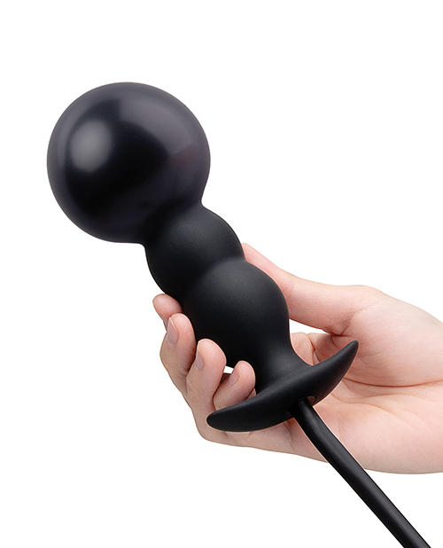 inflatable anal plug held in hand