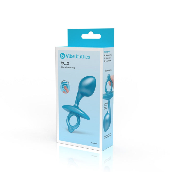 blue bulb anal plug on box packaging