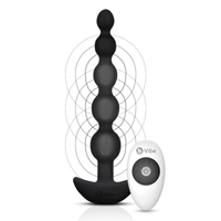 black vibrating anal beads with remote control