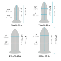 glass anal dilators set size chart