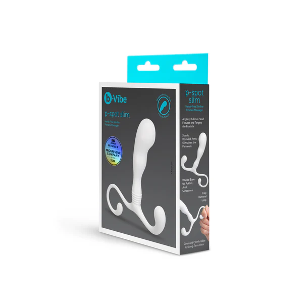 slim white p spot anal plug white in box packaging