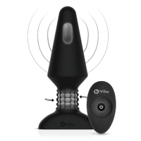 tapered anal plug with inner beads, and remote control