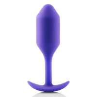 purple tapered anal plug with curved bottom base