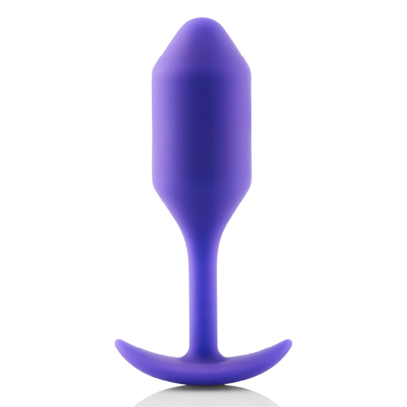 purple tapered anal plug with curved bottom base