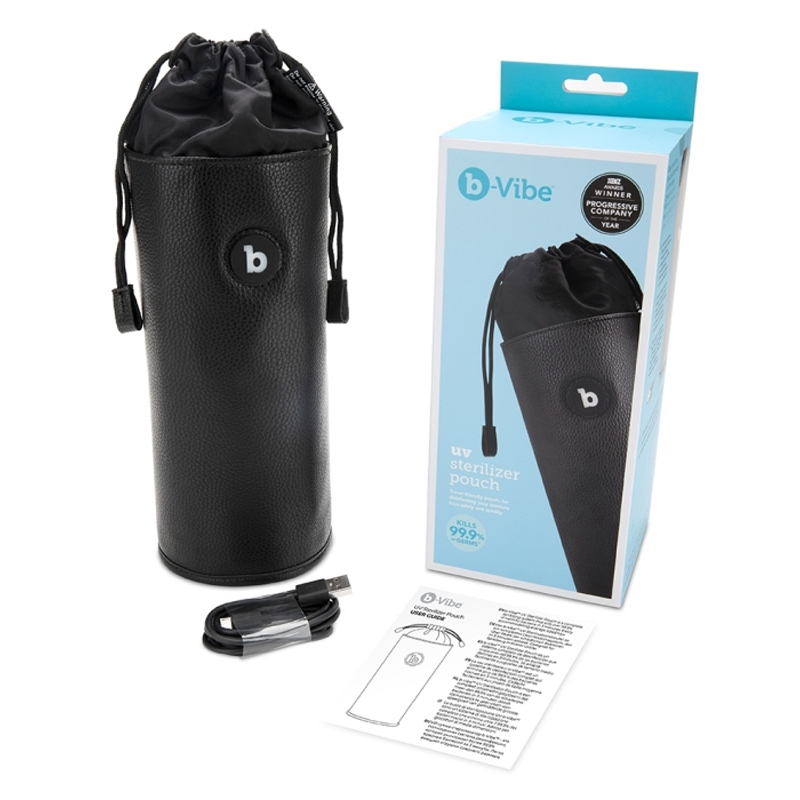 black uv light bag with box packaging
