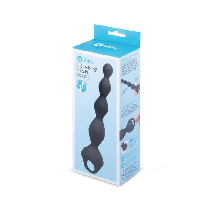 Package of 6.5" Vibe anal beads product with blue and white design