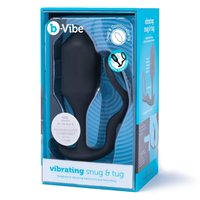 B-Vibe vibrating snug & tug xl anal plug product packaging on a white background