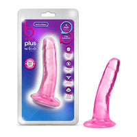 curved realistic penis shaped dildo with suction cup bottom in pink