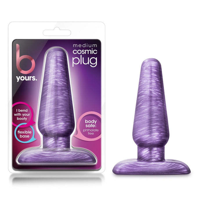 Purple medium cosmic plug with packaging on a white background