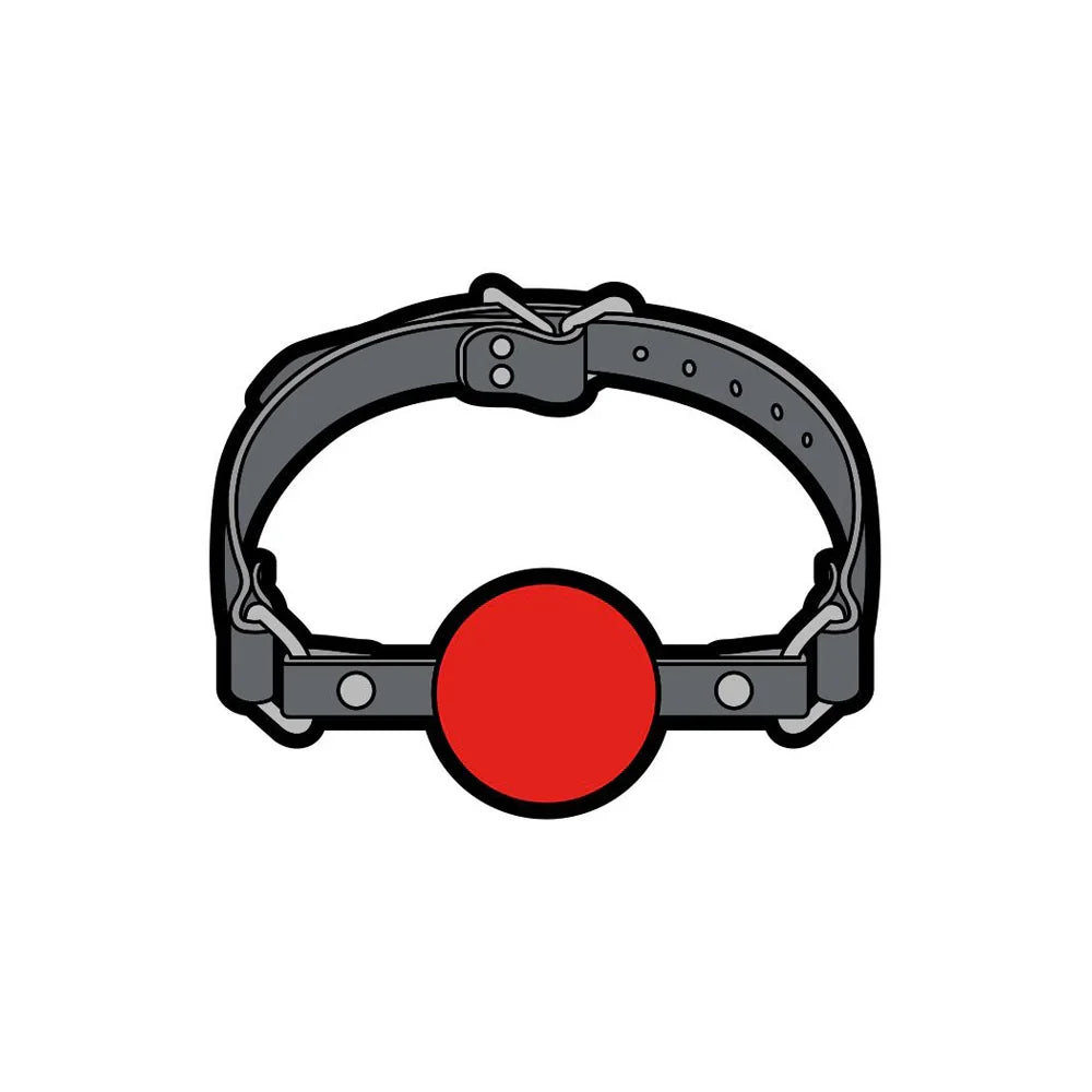 Enamel Pin: Ball Gag Large *