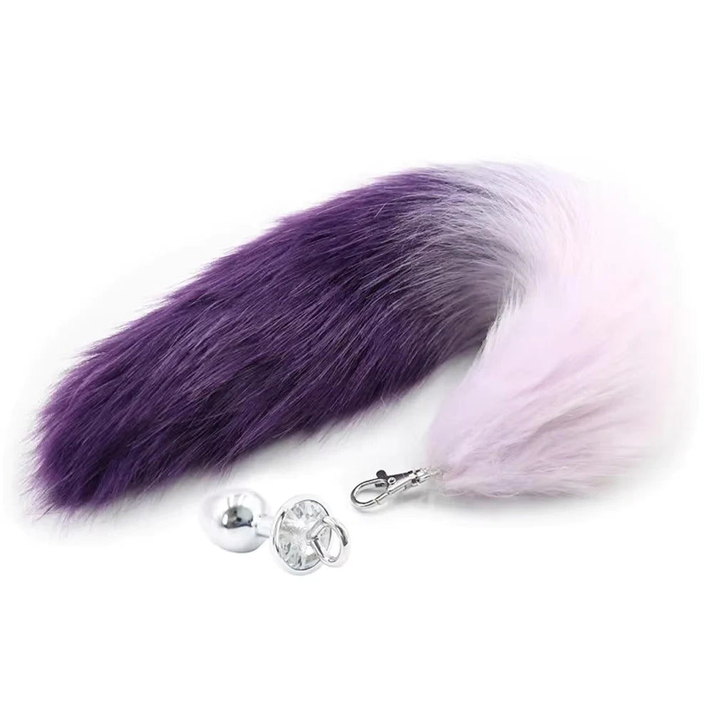 Faux Fox Tail with Detachable Anal Plug Med by Pink Elephant