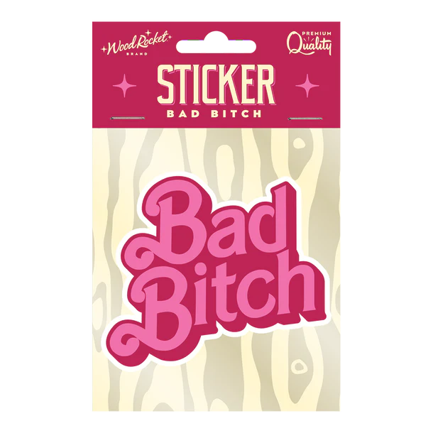 bad bitch sticker in package