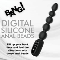 vibrating black anal beads with digital display box