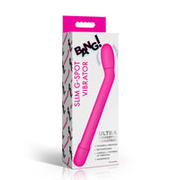 Box of a pink G-Spot vibrator with 'BANG!' branding on a white background