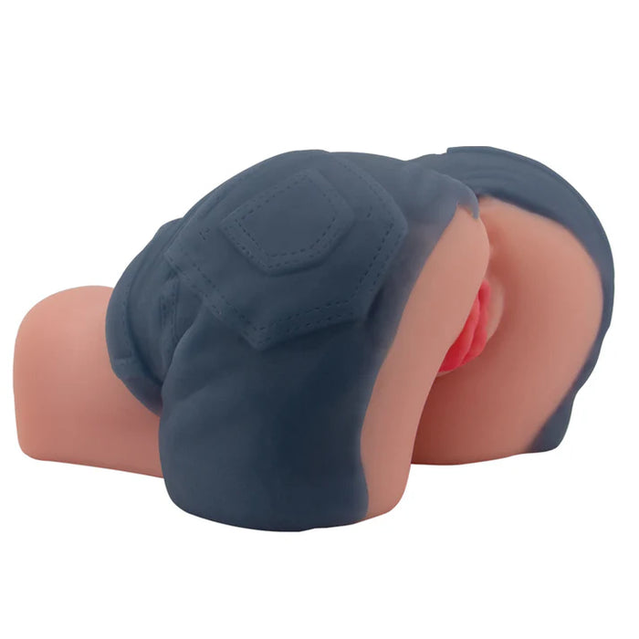 female masturbator with jeans bent over