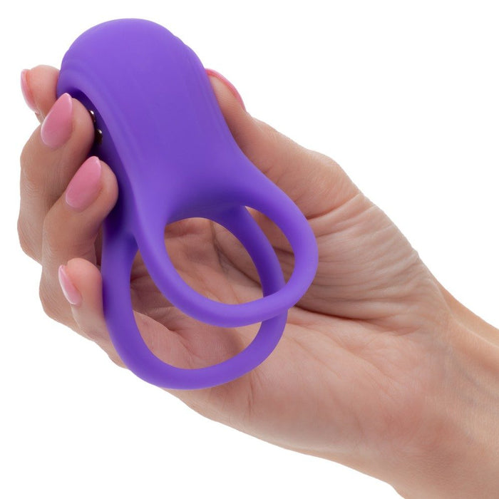 Purple rechargeable dual support cock 