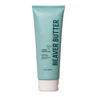 Beaver Butter soothing shaving cream tube on a white background