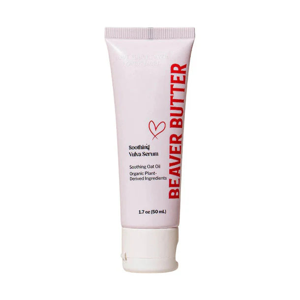 Beaver Butter soothing vulva serum tube on a white background